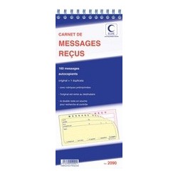 Elve carnet de messages reçus, 120 messages repositionnables
