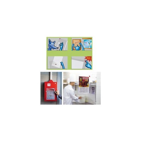 Tarifold poche repositionnable, rouge, din a4, kang