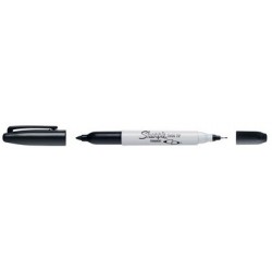 Sharpie marqueur permanent "twin tip", noir