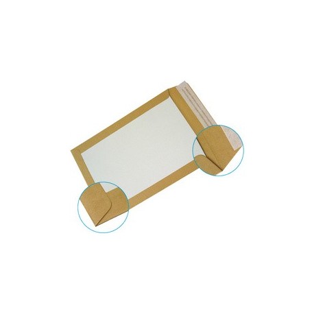 Gpv pochettes dos carton, 24, 260x330 mm, kraft brun