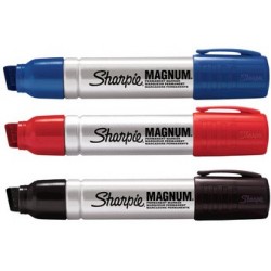 Sharpie marqueur permanent metal magnum, pointe biseautée,