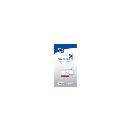 Oxford enveloppes , dl, 110 x 220 mm, 80 g, autocollantes