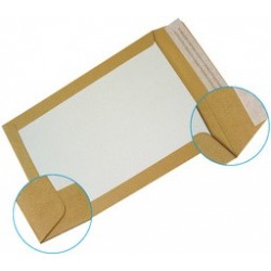 Gpv pochettes dos carton, c4, 229x324 mm, kraft brun
