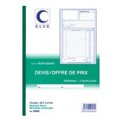 Elve manifold "devis - offre de prix" tripli,