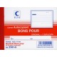 Elve bloc "bons pour",105 x 140 mm, dupli, autocopiant