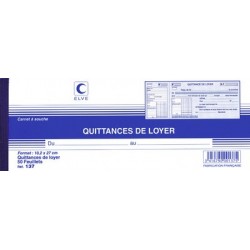 Elve carnet "quittances de loyer"