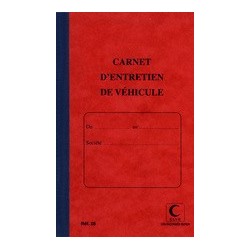 Elve carnet d'entretien de véhicule, 36 pages