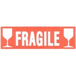 Agipa étiquette de signalisation "fragile", écriture blanche