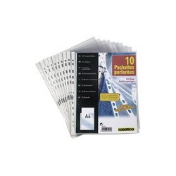 Elba pochettes perforées sm3, a4, pvc, 0,10 mm, transparent