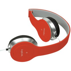 Logilink headset high quality, mit ohrpolster, rot