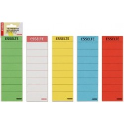 Esselte étiquettes classeurs, 60 x 190 mm, blanches, larges,