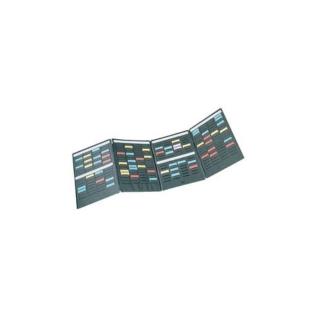 Nobo mini-plannings portable, 3 colonnes de 16 fentes/volet