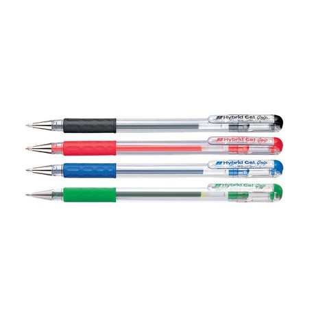 Pentel stylo roller à encre gel hybrid gel grip k116, vert