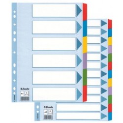 Esselte intercalaires en carton, uni, a4, 12 pcs, plusieurs