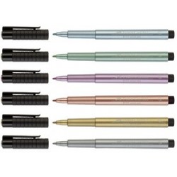 Faber-castell tuschestift pitt artist pen, silber