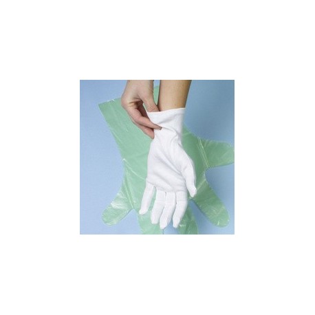 Papstar gant en coton, taille: l, par 12, blanc