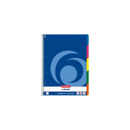 Herlitz cahier à spirales x.book a4, 200 pages, ligné
