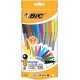 Bic stylos à bille cristal large multicolor, sachet de 10