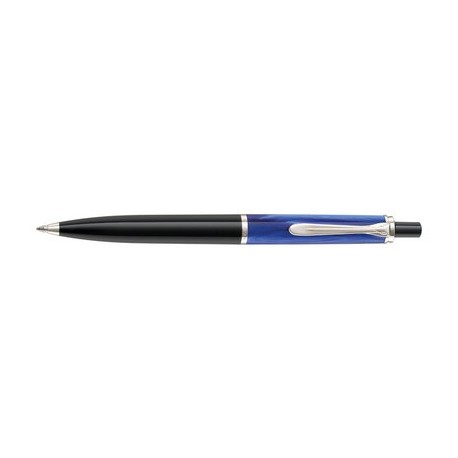 Pelikan stylo à bille rétractable k 205, bleu marbré