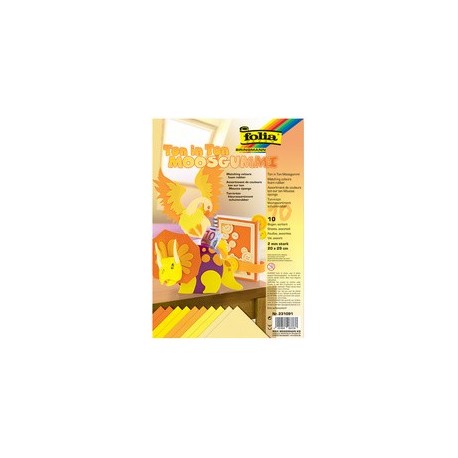 Folia mousse éponge, (l)200 x (h)290 mm, assortiment bleu