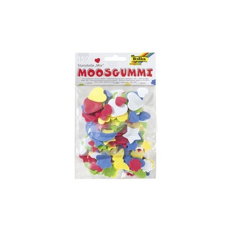 Folia caoutchouc mousse pièces estampées "mix", 150 pièces