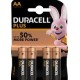 Duracell pile alcaline "plus power", mignon, 12 + 4 gratuit