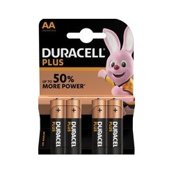Duracell pile alcaline "plus power", mignon, 12 + 4 gratuit