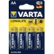 Varta pile alcaline "longlife", mignon (aa/lr6)