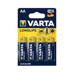 Varta pile alcaline "longlife", mignon (aa/lr6)
