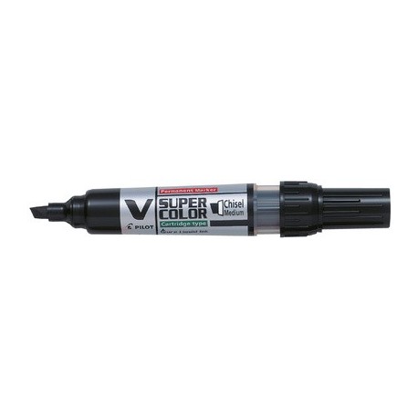 Pilot marqueur permanent v super color, pointe biseautée (LOT DE 10)