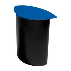 Han insert corbeille à papier moon, 6 l, couvercle, bleu (LOT DE 5)