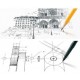 Canson papier bristol, 500 x 650 mm, 180 g/m2, blanc (LOT DE 50)