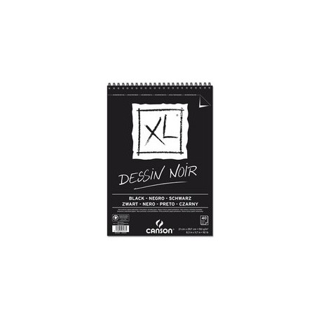 Canson bloc à croquis et études xl noir, a5, noir