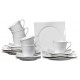 Via by r & b assiette à dessert "sinfonia", en porcelaine (LOT DE 6)