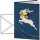 Sigel carte de noël santa's reindeer, a6 (a5), 250 g/m2