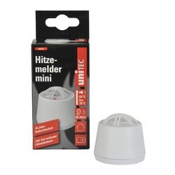 Unitec détecteur de chaleur mini, alarme: 85 db, blanc