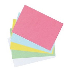 Herlitz fiches bristol, a7, ligné, assorti