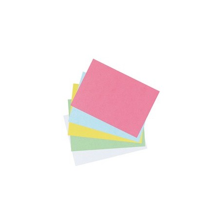 Herlitz fiches bristol, a7, ligné, assorti