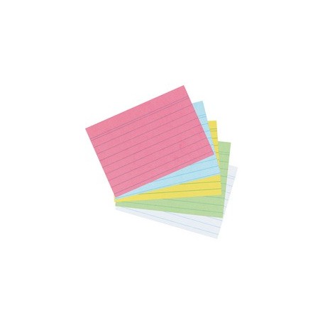 Herlitz fiches bristol, a8, ligné, assorti