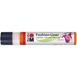 Marabu peinture textile "fashion-liner", orange rouge, 25 ml