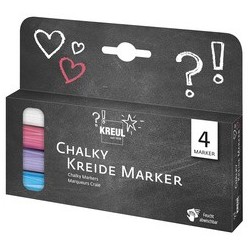 Kreul marqueurs craie chalky, medium, kit de 4