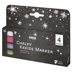 Kreul marqueurs craie chalky, medium, kit de 4 hiver