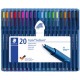 Staedtler stylo à bille triplus ball 437 m, étui de 4