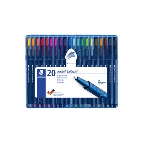 Staedtler stylo à bille triplus ball 437 m, étui de 4