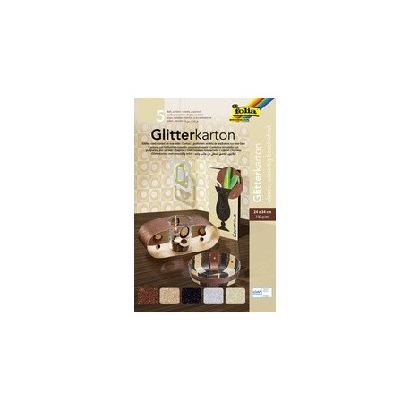 Folia carton à paillettes "oriental", 240 x 340 mm, 300 g/m2