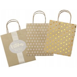 Folia sacs en papier "noël", papier kraft, petit