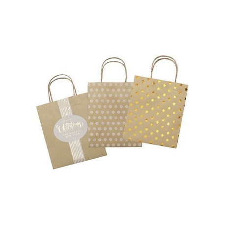 Folia sacs en papier "noël", papier kraft, petit