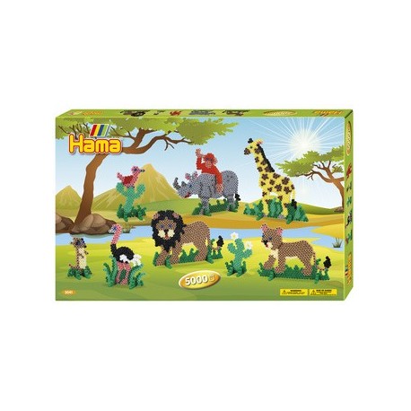Hama perles à repasser midi "safari", coffret cadeau