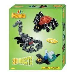 Hama perles à repasser midi 3d "insectes", coffret cadeau