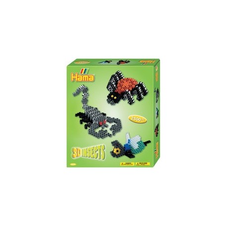 Hama perles à repasser midi 3d "insectes", coffret cadeau